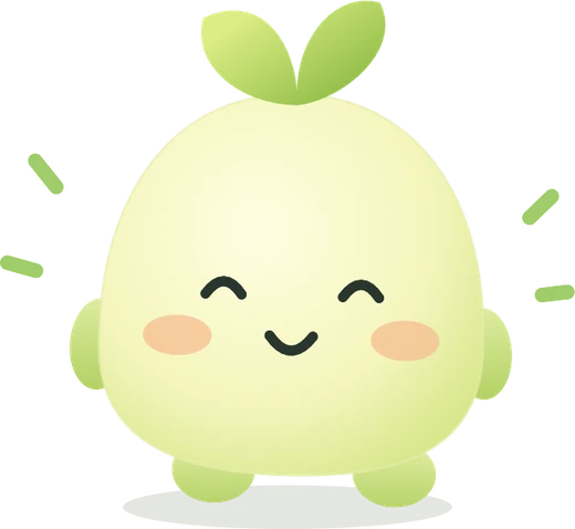 Mori, happy, with green signal marks